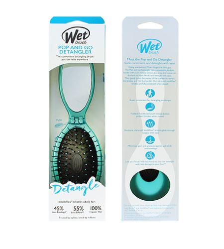 Wet Brush Pop And Go Detangler kartáč na vlasy Metallic Teal