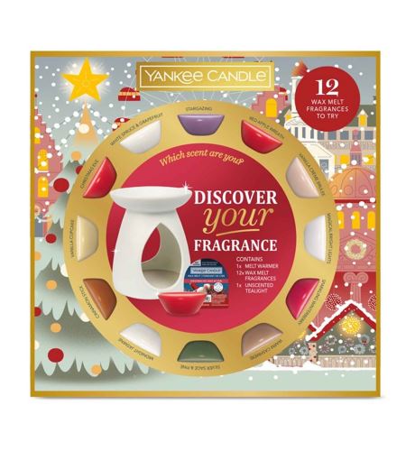 Yankee Candle Passport to the Holidays dárková sada aromalampa + vonný vosk 12x22 g