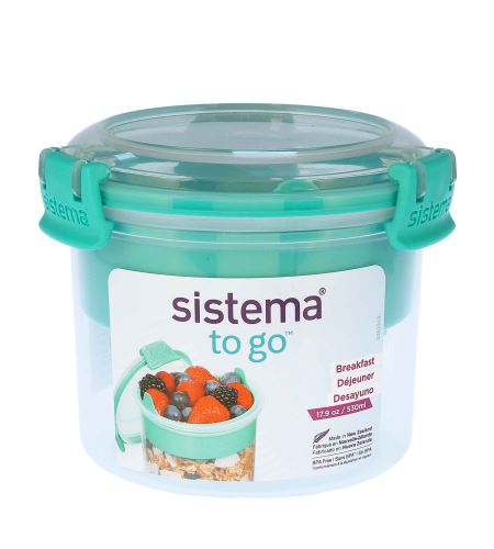 Sistema To Go dóza na snídani s miskou a lžičkou 530 ml mátová