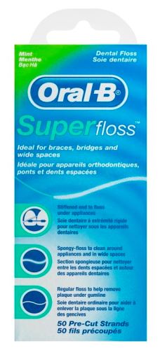 Oral-B Super Floss dental floss - cut tapes 50 pcs