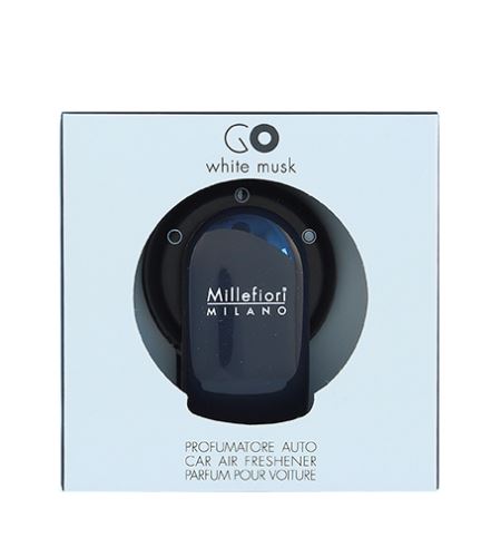 Millefiori Milano Go White Musk vůně do auta     černá