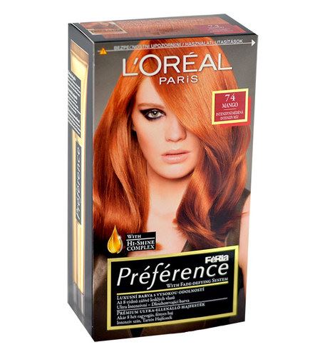 L'Oréal Paris Préférence Féria hair color 74 Mango