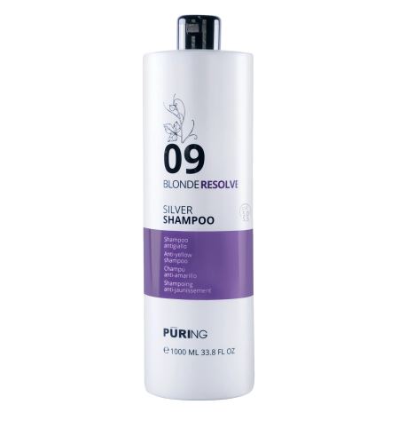 PURING 09 BlondeResolve Silver Shampoo neutralizační šampon pro blond, šedé a odbarvené vlasy