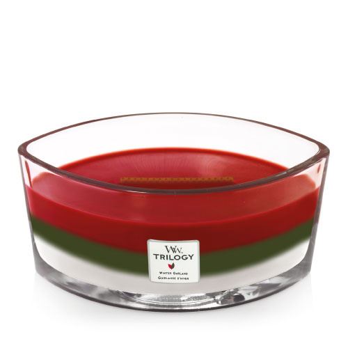 WoodWick Trilogy Winter Garland vonná svíčka s dřevěným knotem 453,6 g