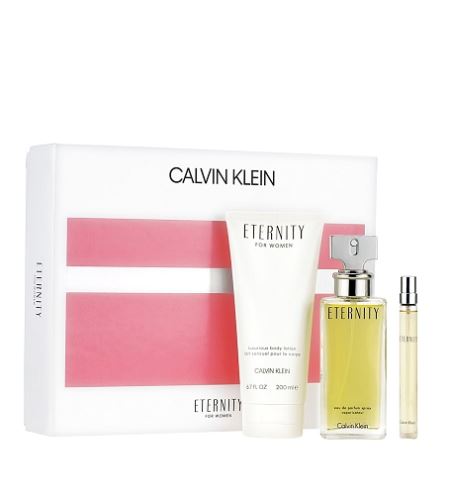 Calvin Klein Eternity dárková sada pro ženy parfémovaná voda 100 ml + tělové mléko 200 ml + parfémovaná voda 10 ml