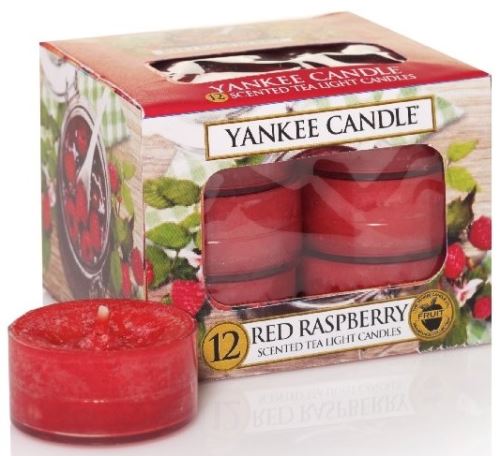 Yankee Candle Red Raspberry čajová svíčka 12 x 9,8 g