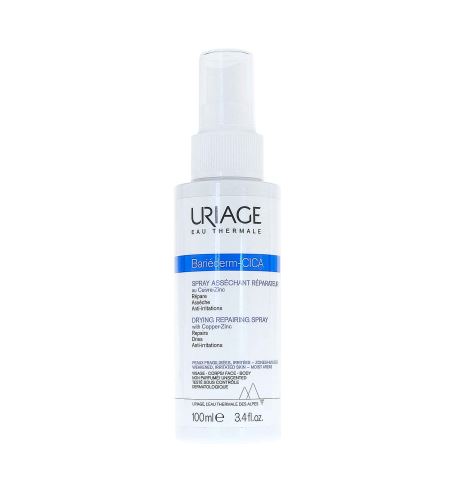 URIAGE Bariéderm Drying Repairing Cica-Spray vysušující reparativní sprej s obsahem mědi a zinku 100 ml