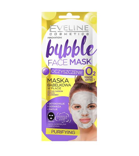Eveline Cosmetics Bubble Face Mask Purifying textile cleansing face mask