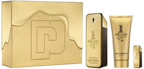 Paco Rabanne 1 Million dárková sada pro muže toaletní voda 100 ml + sprchový gel 100 ml + toaletní voda 5 ml