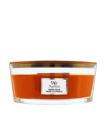 WoodWick Pumpkin Praline vonná svíčka s dřevěným knotem 453,6 g
