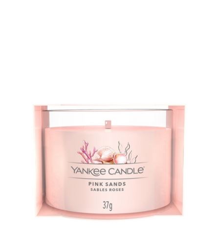 Yankee Candle Pink Sands votivní svíčka ve skle 37 g