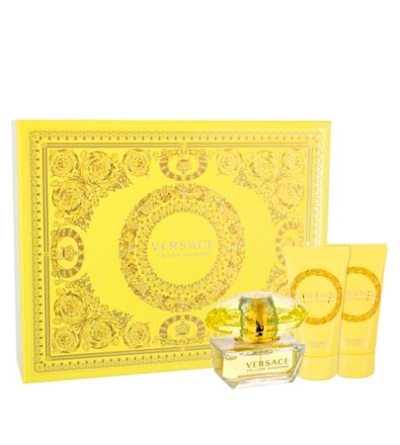 Versace Yellow Diamond dárková sada pro ženy toaletní voda 50 ml + tělové mléko 50 ml + sprchový gel 50 ml