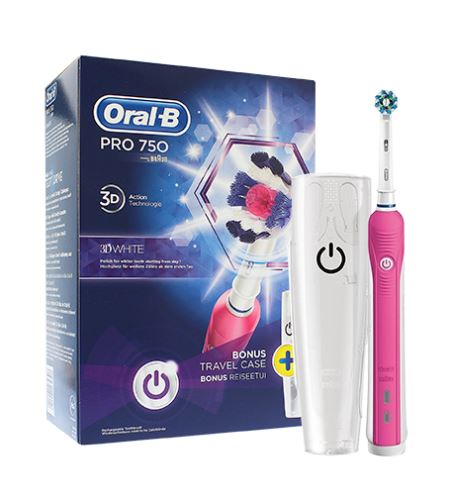 Oral-B PRO 750 3D Pink elektrický zubní kartáček