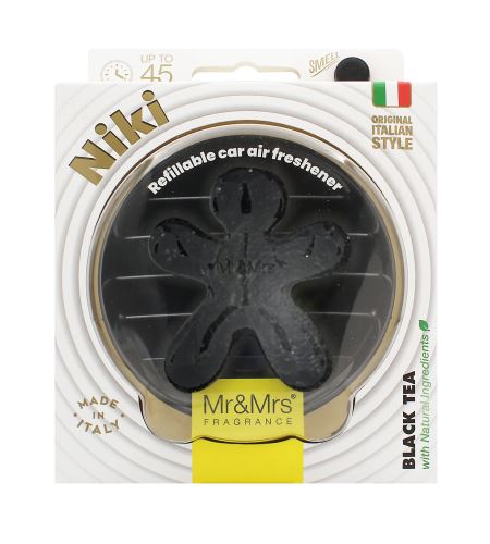 Mr&Mrs Fragrance Niki Black Leather Black Tea vůně do auta