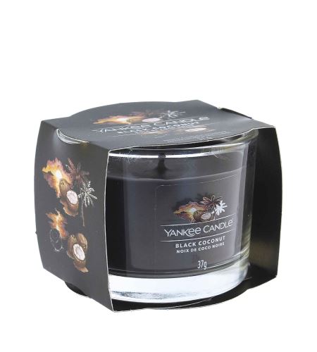 Yankee Candle Black Coconut votivní svíčka ve skle 37 g