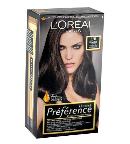 L'Oréal Paris Préférence Récital hair color 3-B Brasilia