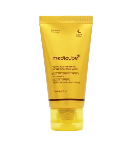 Medicube Kojic Acid Turmeric Night Wrapping Mask noční rozjasňující zábalová maska s kyselinou kojovou a kurkumou 75 ml