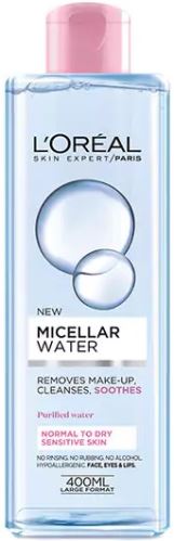 L'Oréal Paris Micellar Water micelární voda pro normální až suchou pleť včetně citlivé 400 ml