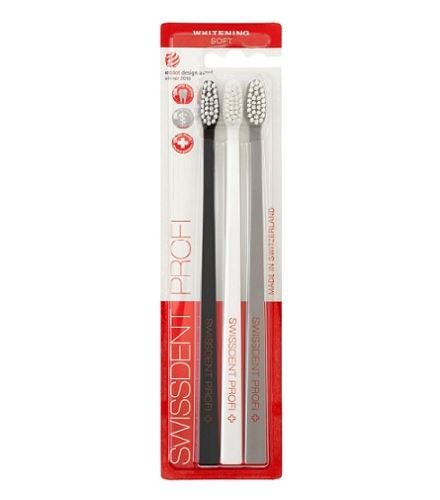 Swissdent Profi Whitening zubní kartáčky soft Basel 3ks