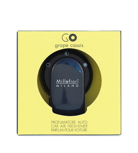 Millefiori Milano Go Grape Cassis vůně do auta     černá