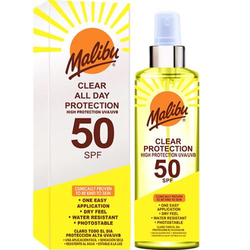 Malibu Clear All Day Protection suntan spray unisex 250 ml