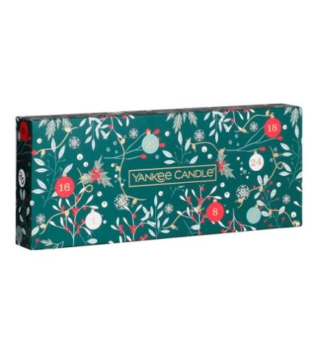 Yankee Candle Countdown To Christmas dárková sada čajová svíčka 10 x 9,8 g + svícen