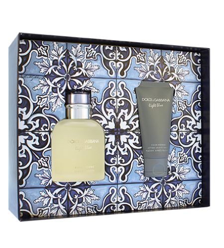 Dolce & Gabbana Light Blue Pour Homme dárková sada pro muže toaletní voda 75 ml + balzám po holení 50 ml