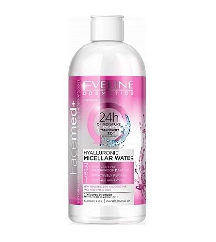 Eveline Cosmetics Facemed+ hyaluronová micelární voda 3v1