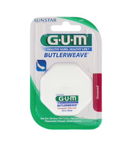G.U.M Butlerweave nevoskovaná dentální nit máta 55m