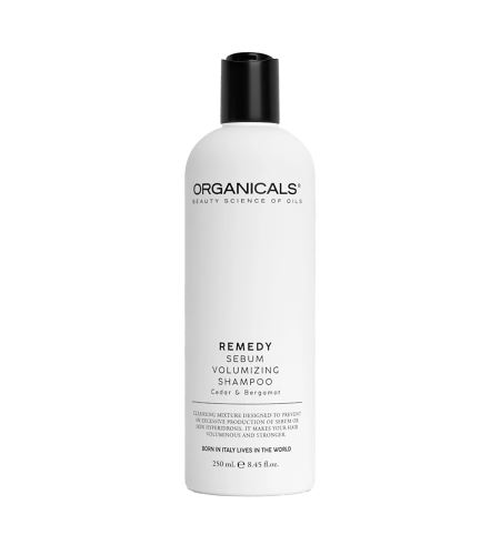 Organicals REMEDY Sebum Volumizing Shampoo Cedar & Bergamot objemový šampon pro zplihlé, snadno se masticí vlasy
