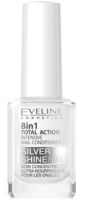 Eveline Cosmetics Nail Therapy Professional nail conditioner with silver glitter unisex 12 ml