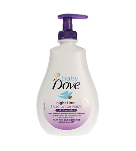 Dove Baby mycí gel na tělo a vlásky s vůní heřmánku Calming Night 400 ml