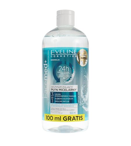 Eveline Cosmetics Facemed+ čistící micelární voda 3v1 400 ml