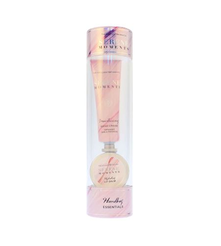 The Indulgent Bathing Co. Serene Moments Handbag Essentials dárková sada krém na ruce 30 ml + balzám na rty 20 g