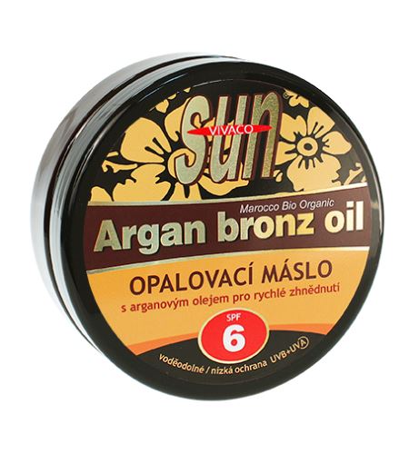 Vivaco SUN Argan Bronz Oil suntan butter with organic argan oil spf 6 200 ml