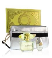 Versace Yellow Diamond dárková sada pro ženy toaletní voda 90 ml + toaletní voda 10 ml + kosmetická taštička