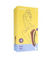 Satisfyer Dual Kiss stimulátor klitorisu 2v1 Wine Red (1)