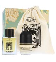 Panier Des Sens L'Olivier parfémovaná voda 50 ml + deodorant roll-on 50 ml + bavlněný sáček dárková sada Pro muže