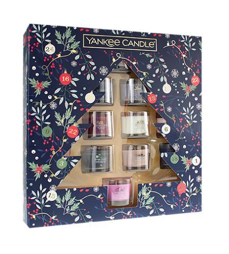 Yankee Candle Countdown To Christmas dárková sada votivní svíčka ve skle 12 x 37 g
