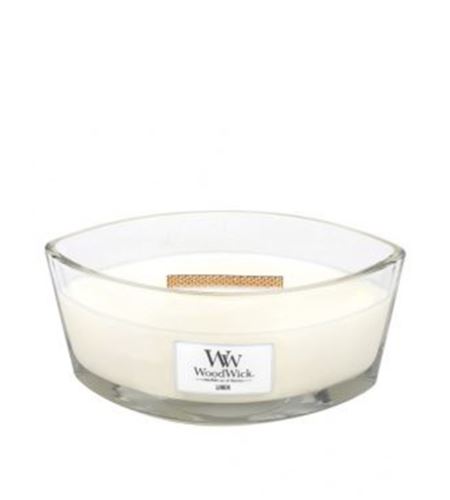 WoodWick Linen vonná svíčka s dřevěným knotem 453,6 g