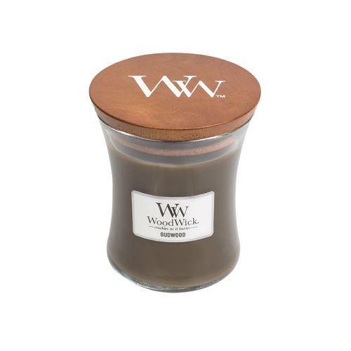 WoodWick Oudwood vonná svíčka s dřevěným knotem 275 g