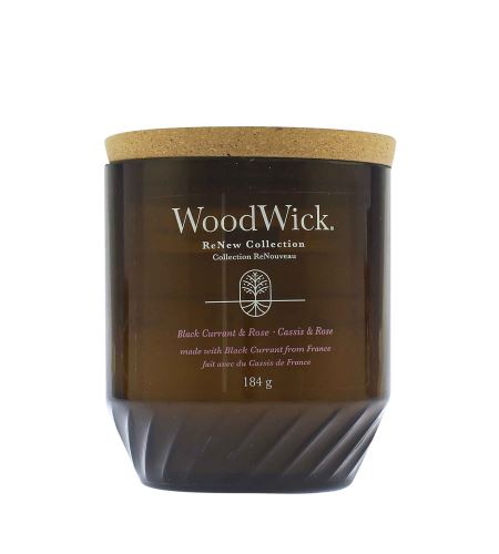 WoodWick ReNew Black Currant & Rose svíčka střední 184 g
