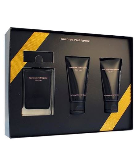 Narciso Rodriguez For Her dárková sada pro ženy toaletní voda 50 ml + tělové mléko 50 ml + sprchový gel 50 ml