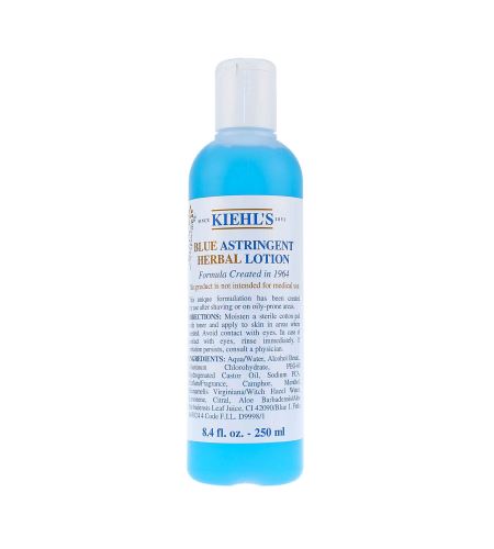 Kiehl's Blue Astringent Herbal Lotion pleťové tonikum pro mastnou a problematickou pleť 250 ml
