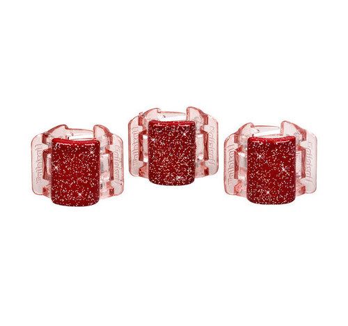 Linziclip Mini Hair Clip hair bands 3 ks Red Glitter