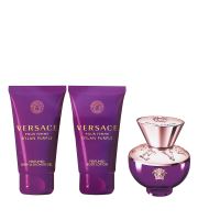 Versace Dylan Purple dárková sada pro ženy parfémovaná voda 50 ml + tělové mléko 50 ml + sprchový gel 50 ml