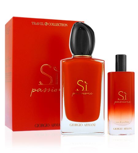 Giorgio Armani Sí Passione dárková sada pro ženy parfémovaná voda 100 ml + parfémovaná voda 15 ml