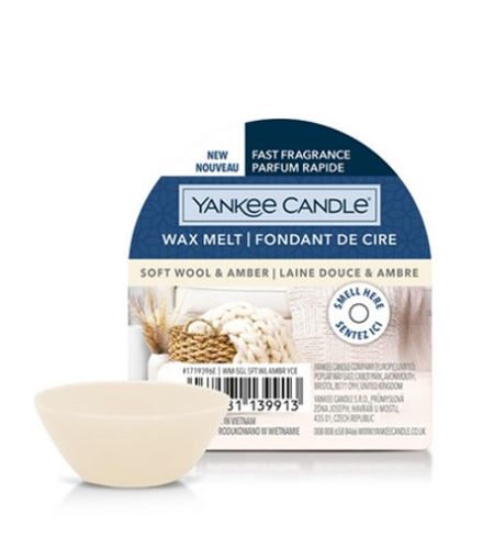 Yankee Candle Soft Wool & Amber vonný vosk 22 g