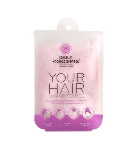 Daily Concepts Daily Hair Wrap Towel Pink