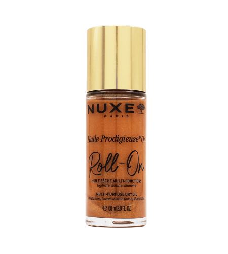 Nuxe Huile Prodigieuse Or Roll-On multifunkční třpytivý suchý olej na obličej, tělo a vlasy 60 ml